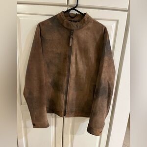 Lastwolf Genuine Brown Leather Jacket in Medium